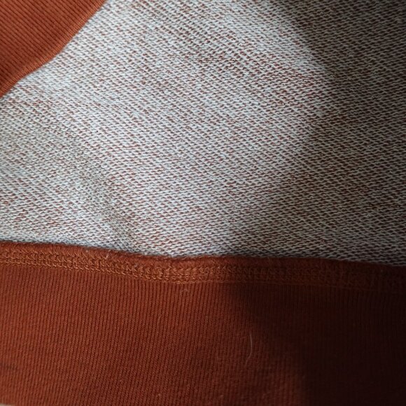 Taylor Stitch Sweatshirt 40 Orange Speckled Organic Cotton Gusseted - Picture 4 of 12